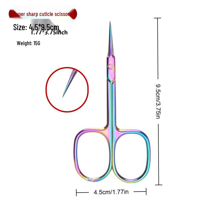 Spot Stainless Steel Dead Skin Scissors - Russian Pre-Treatment Pointed Nail Art Beauty Scissors