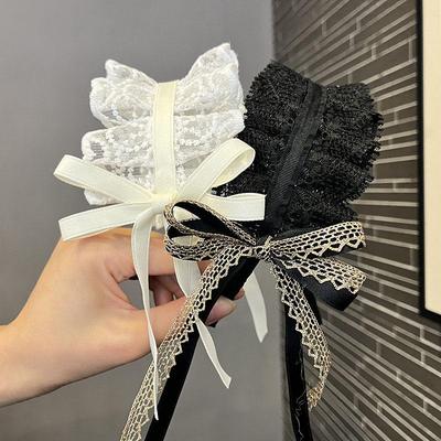 Fascia e Pinza per Capelli Pizzo Pieghettato Lolita Retrò - Carini Accessori per Capelli per Bambini