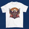 American Flag Chopper T Shirt Liberty Independence Day Memorial Veterans