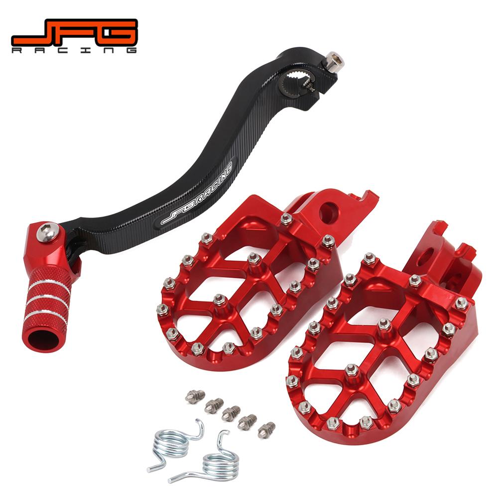 Motorcycle CNC Gear Shift Foot Lever Foot Pegs Rest Footrests Pedals Footpegs For HONDA CRF250R 2010-2013 2014 2015 2016 2017