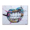 Show Teeth Lips Graffiti Art  Painting Street Kiss Posters and Prints Wall Art Picture for Living Room Bedroom