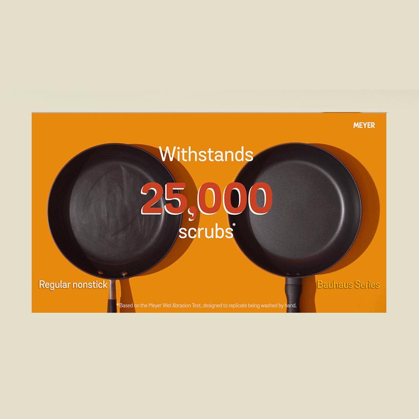 MEYER BAUHAUS Induction Nonstick Wok Pan (26cm) No PFOA Grey