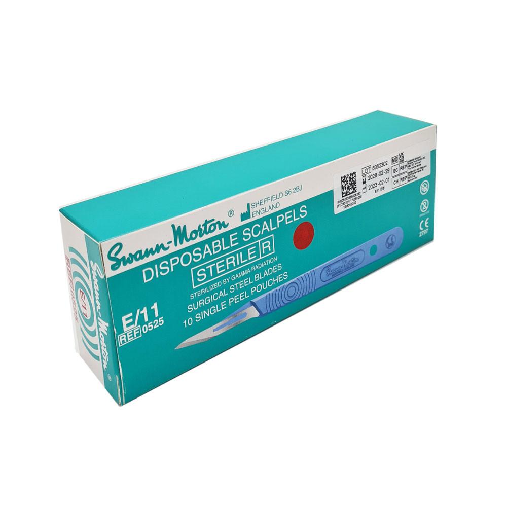 Swann-Morton E11 Surgical Scalpel Sterile 10-Pack Stainless Steel