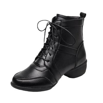 Square Dance Shoes Women Leather Mesh Cool Women Summer Short Boots Dance Sneakers Outdoor Modern Jazz Dancing Shoes Dance Boots