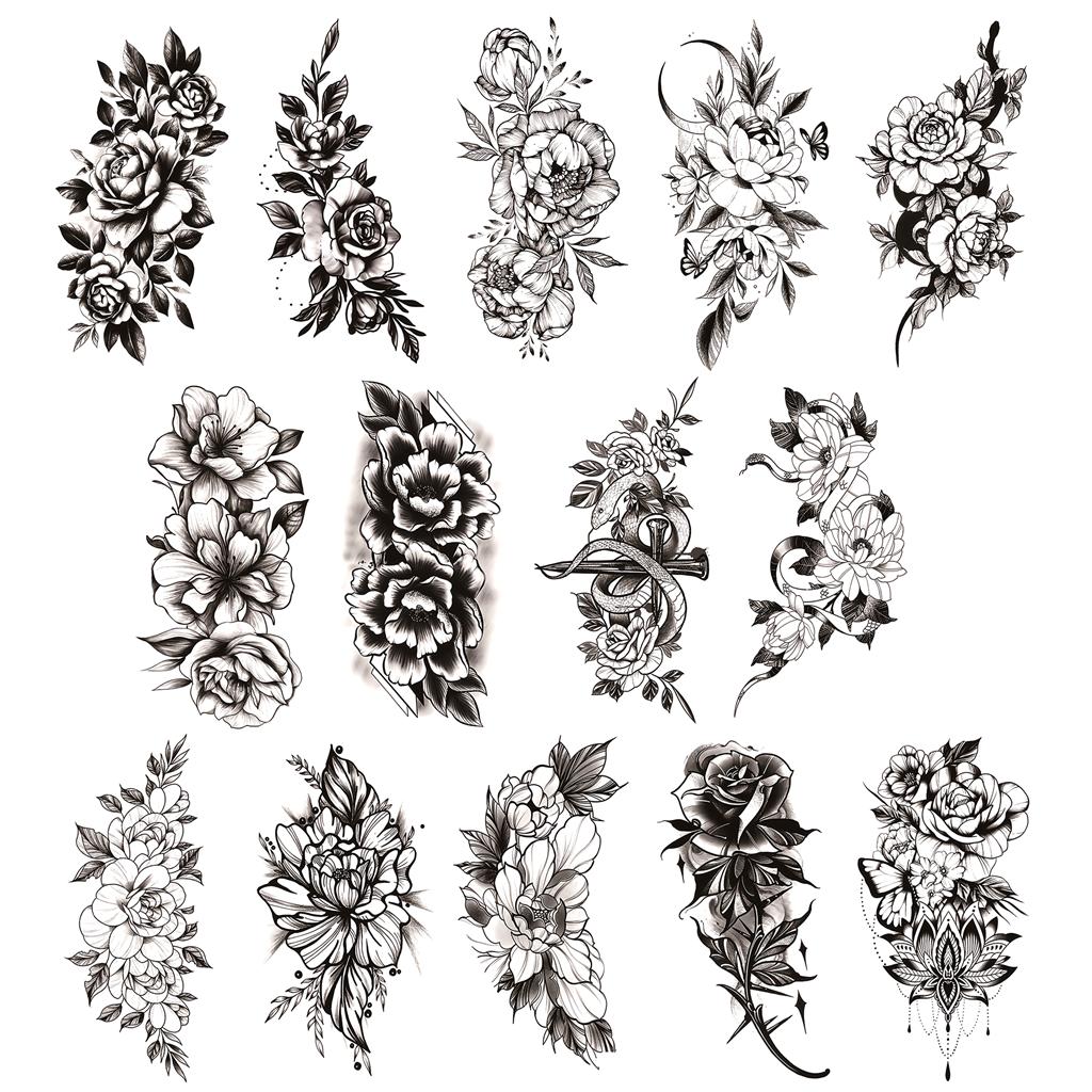 

14 Sheets Temporary Tattoo Stickers, Durable Designs for Body Art, Easy to Apply and Remove, Waterproof Temporary Tattoos