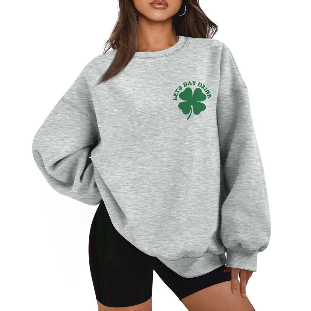 Women's Casual Fashion Long Sleeve Round Neck Sweatshirt Top