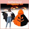 Halloween-Umhang Kinder Kürbis Fledermaus Thema Cosplay Mit Polyester Und Spandex Für Kinder