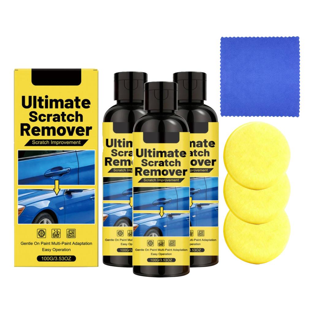 Ultimate Scratch Remover 100ml Scratch Repair Kit with Applicator Pad and Microfiber Cloth for Car Paint Surface Restoration and Scratch Improvement