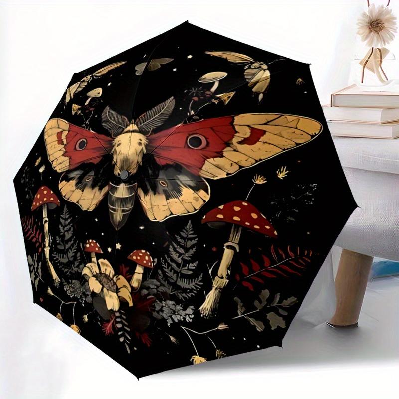 

1pc Fantasy Butterfly Automatic Open/Close Umbrella with Windproof, 8-Rib Sturdy Canopy, Durable Ribs, Outdoor Accessory, Fun (as the picture,Iron&8K)