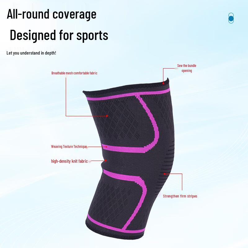 TULX Summer Thin Knitted Sports Knee Pad