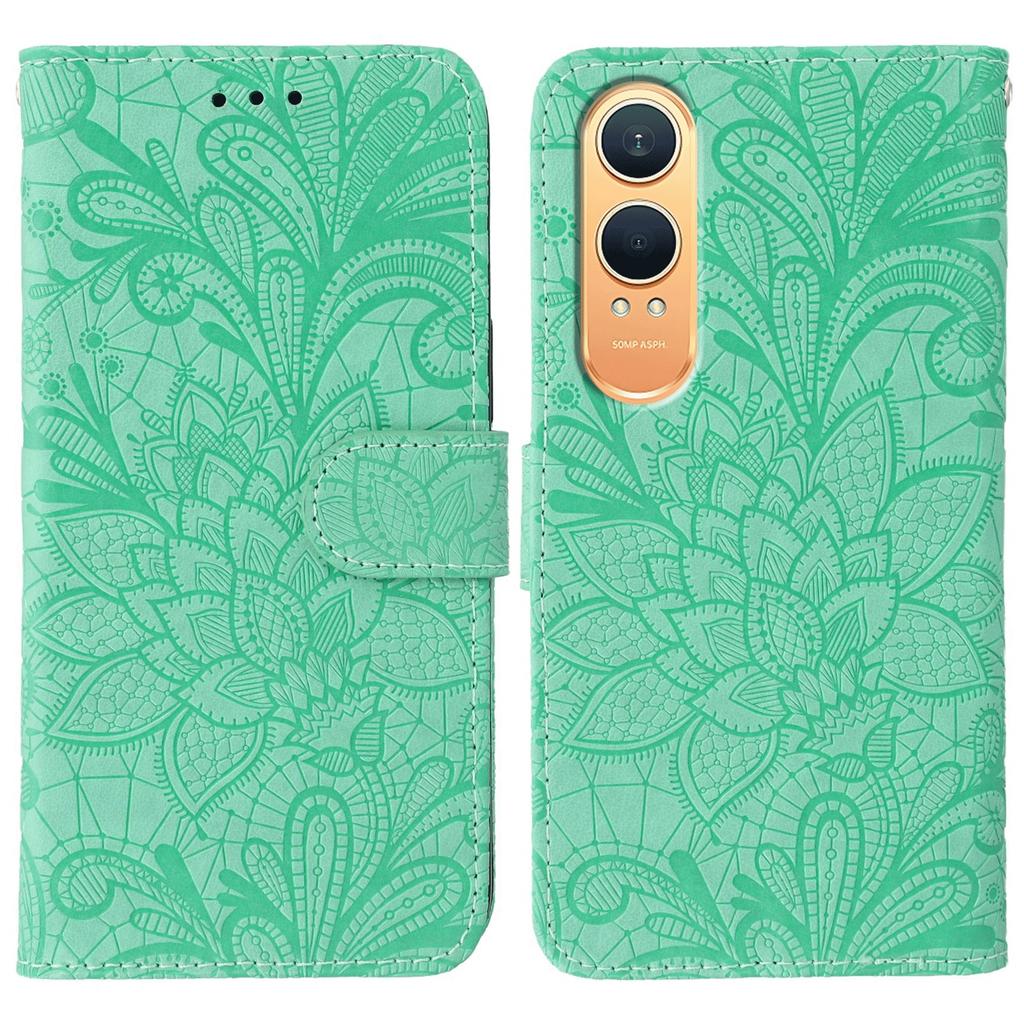 For OnePlus Nord CE4 Lite 5G Case Lace Flowers PU Leather Flip Wallet Phone Cover