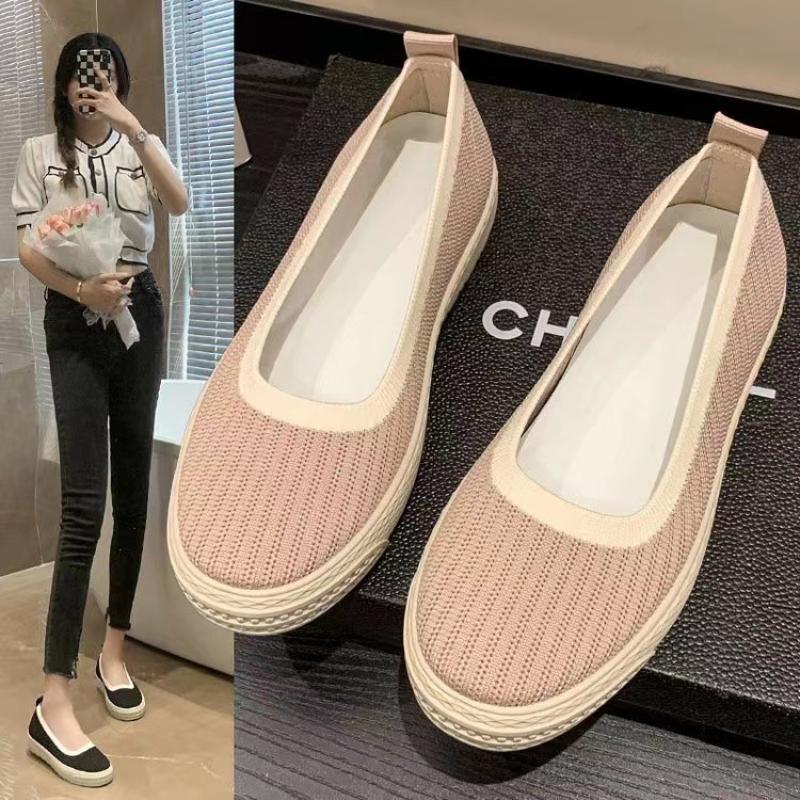 Dámské letní boty rybářky s kulatou špičkou a mělkým výstřihem, na silné podrážce, pohodlné, prodyšné, nazouvací, ležérní boty