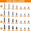 1705PCS Hex Button Head Machine Screw Assortment Kit, M2 M3 M4 M5 Metric Bolts and Nuts Kit with Lock & Flat Washers and Allen Wrench, Grade 10.9