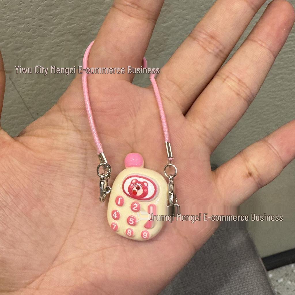 Miniature Bright Color Phone Model for OB11 Doll with Pendant Accessories