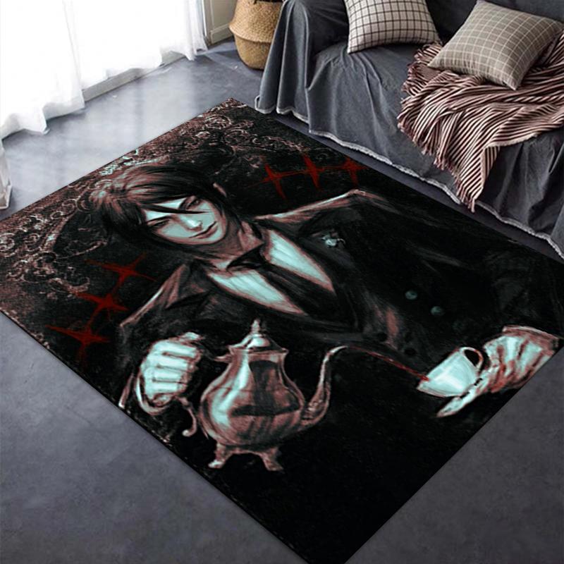 2025 New Black Butler Carpet Rug for Living Room Bedroom Home Sofa Decoration,Kids Play Non-slip Floor Mat 08