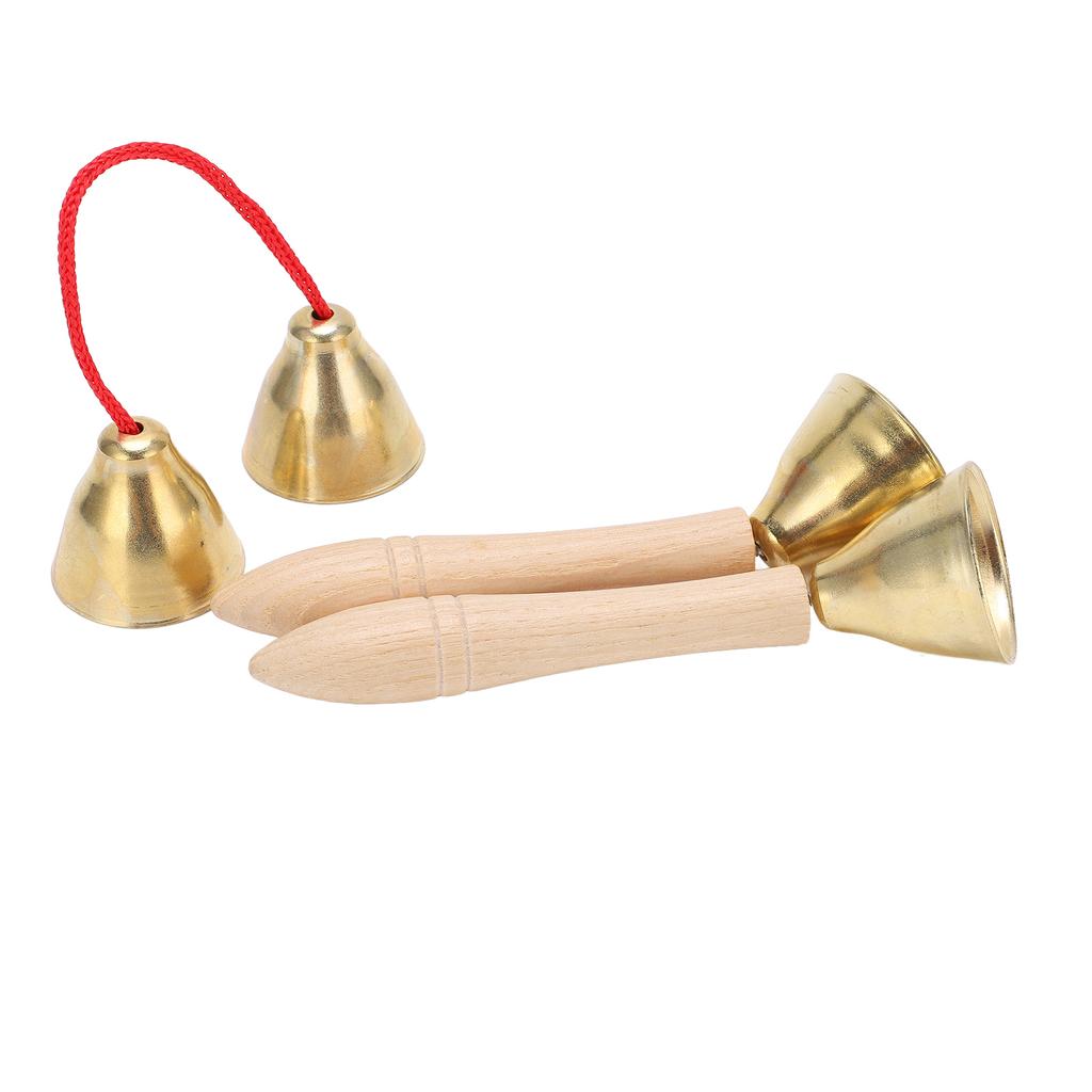 Bell Clangorous Clear Sound Aluminum Hanging Bell Ergonomic Wooden Handle Vintage Style Dinner Hand Bell
