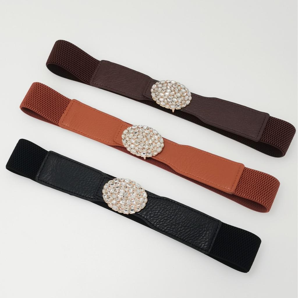 Elastic Elastic Belt Women'S Casual Dress Decorative Waist Seal Simple