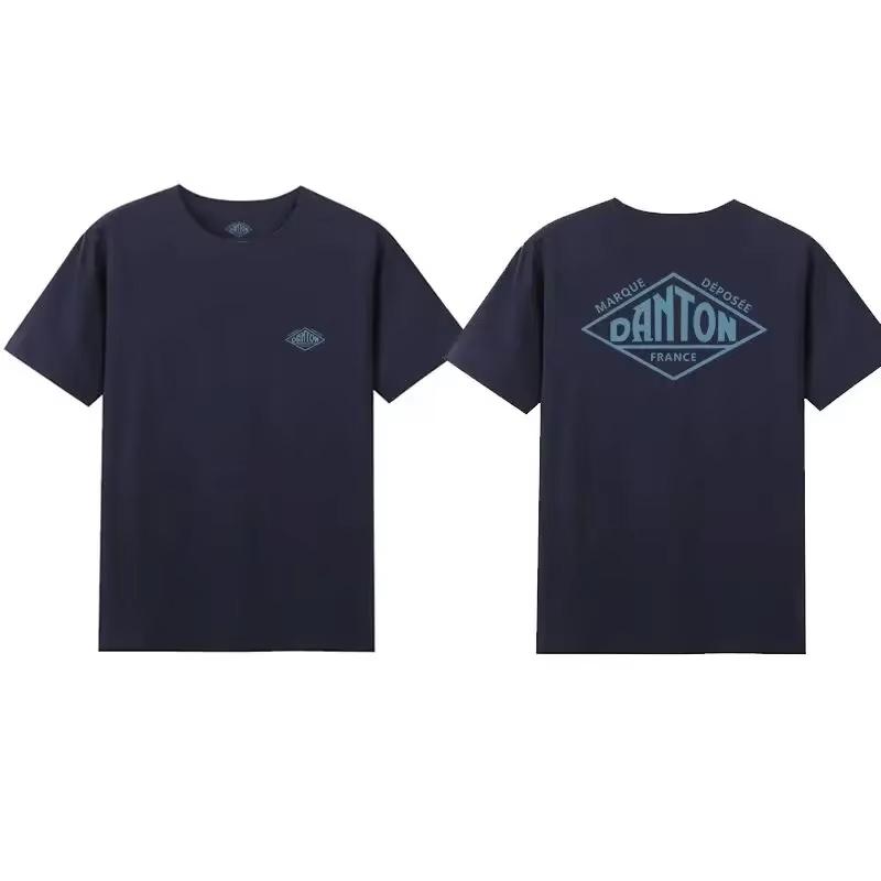 

Летняя футболка из чистого хлопка в японском стиле для мужчин и женщин, парный образ в французском стиле, роскошный бренд, графические футболки, футболка Ins S