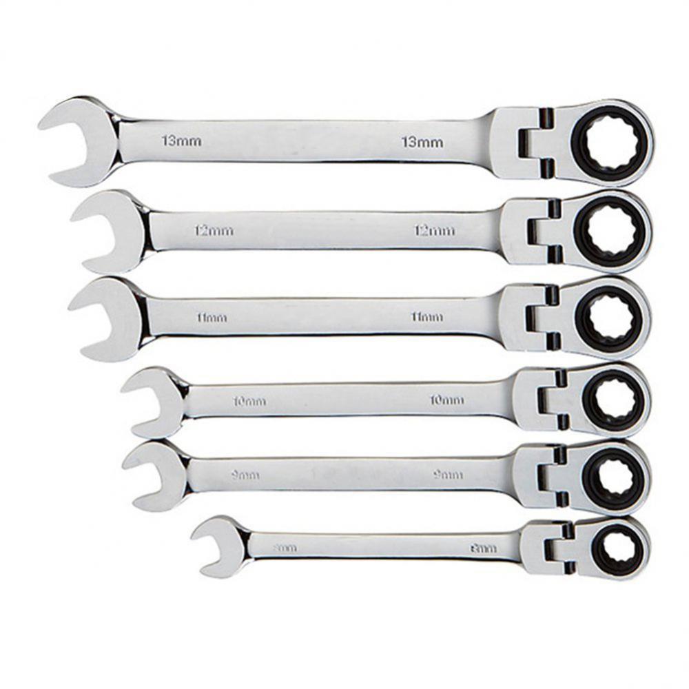 Metric Gear Spanners Durable Multifunctional Combination Ended Spanner Kits Car Hand Tools Combination Ratchet Wrenches Steel