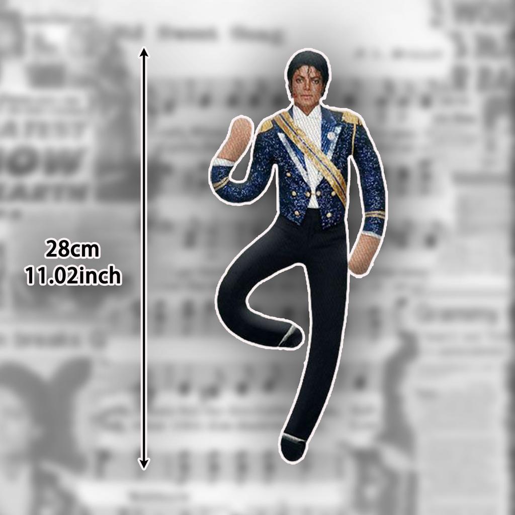 Treasuringu Michael Jackson Cosplay Prop Plush Doll Abstract Plushie Joint Mobility Adjustable Poses Stuffed Toy Fans Gifts
