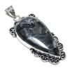 Larvikite Stone Gemstone Handmade 925 Sterling Silver Jewelry Pendant 2.36" p3q57