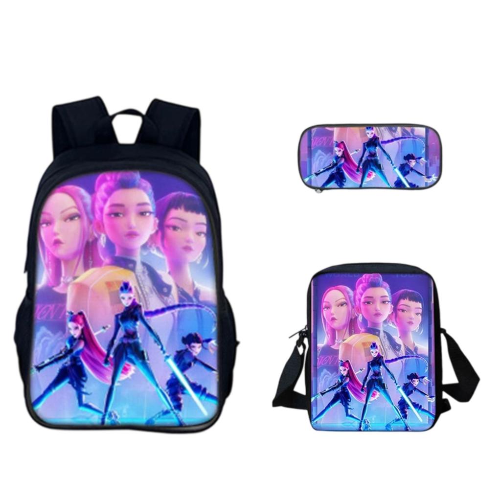 3-Piece Game Backpack School Bag For Teenagers Boys And Girls Travel Study Backpack And Lunch Box And Pencil Bag