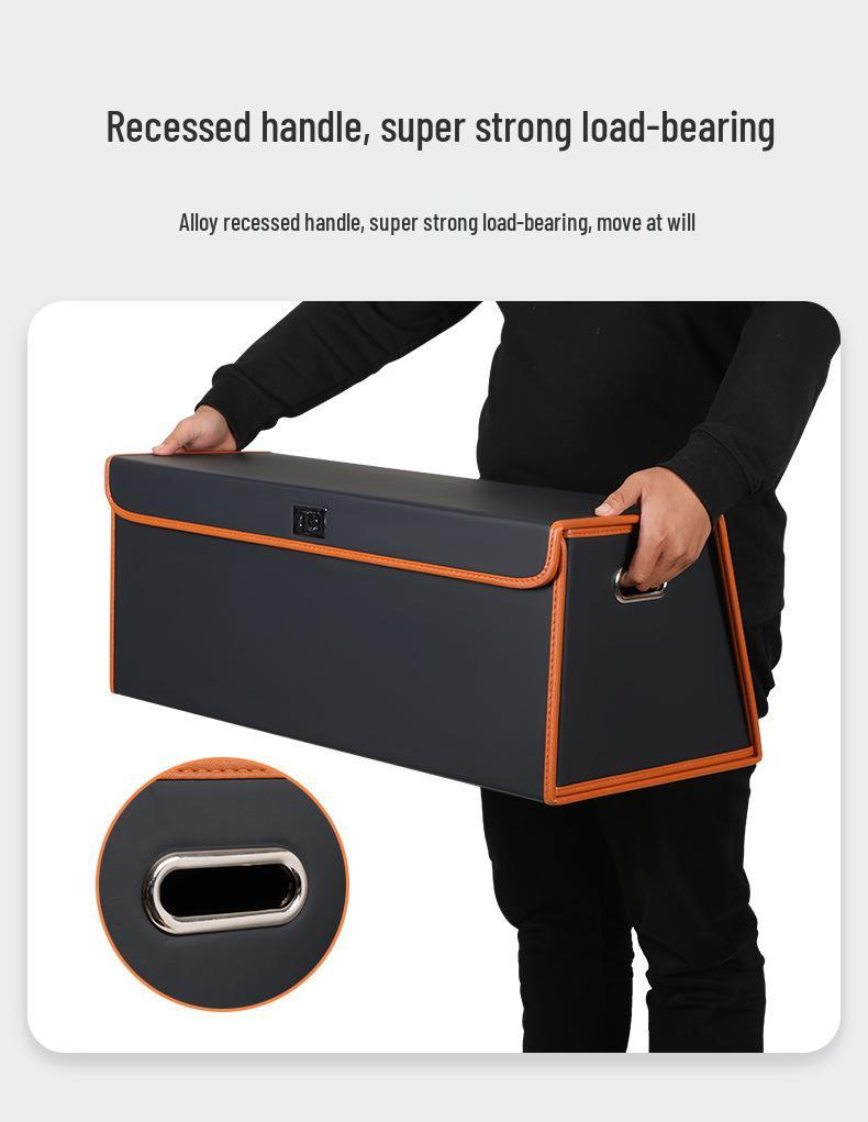 Foldable Car Trunk Organizer - Large Capacity Flip-Top Storage Box