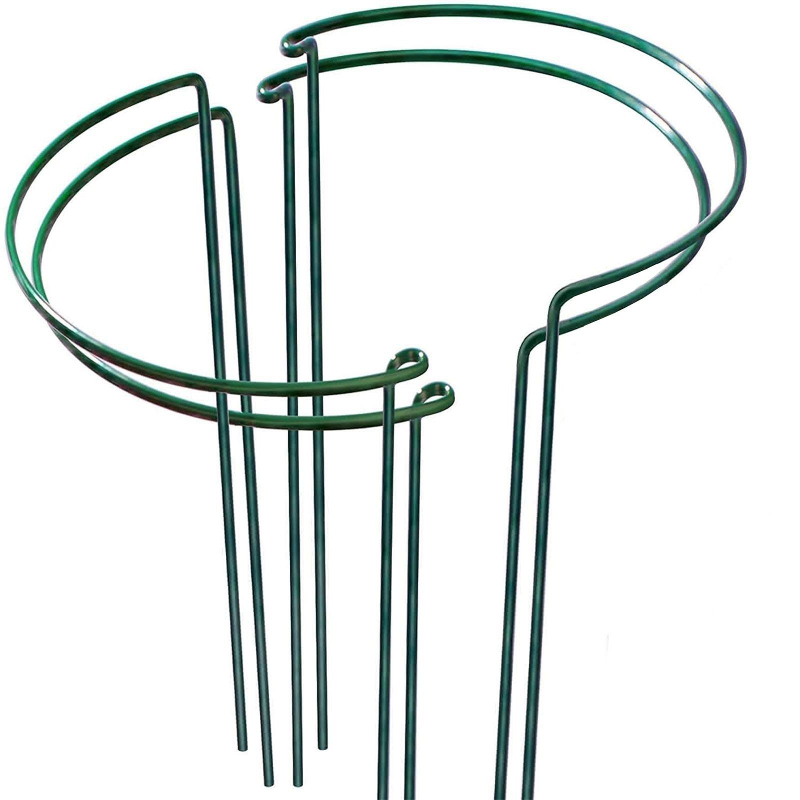

Опорный каркас Зеленые полукруглые кольца для поддержки растений Большие прочные металлические садовые опоры для цветов(25*40 см) One Size