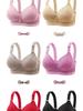 Popular Lace Underwire Bra for Plus Size Middle-Aged Women - Fixed Cup, Four-Row Hook-and-Eye, Thin Cotton Gathering Support.