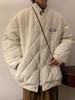 Men's Retro Diamond-Quilted Cotton Baseball Jacket - Autumn/Winter Versatile Trendy Outerwear