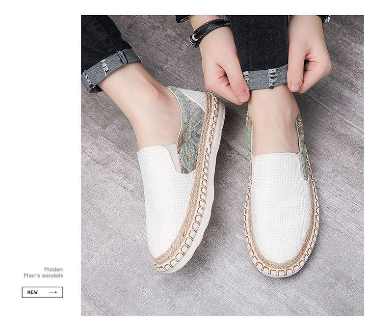 Men's Autumn Canvas Slip-Ons: Soft Sole Linen Casual Shoes