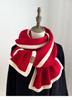 Designer Style High-end Color Matching Knitted Warm Scarf Women's Winter Fashion Versatile Scarf Temperament Men