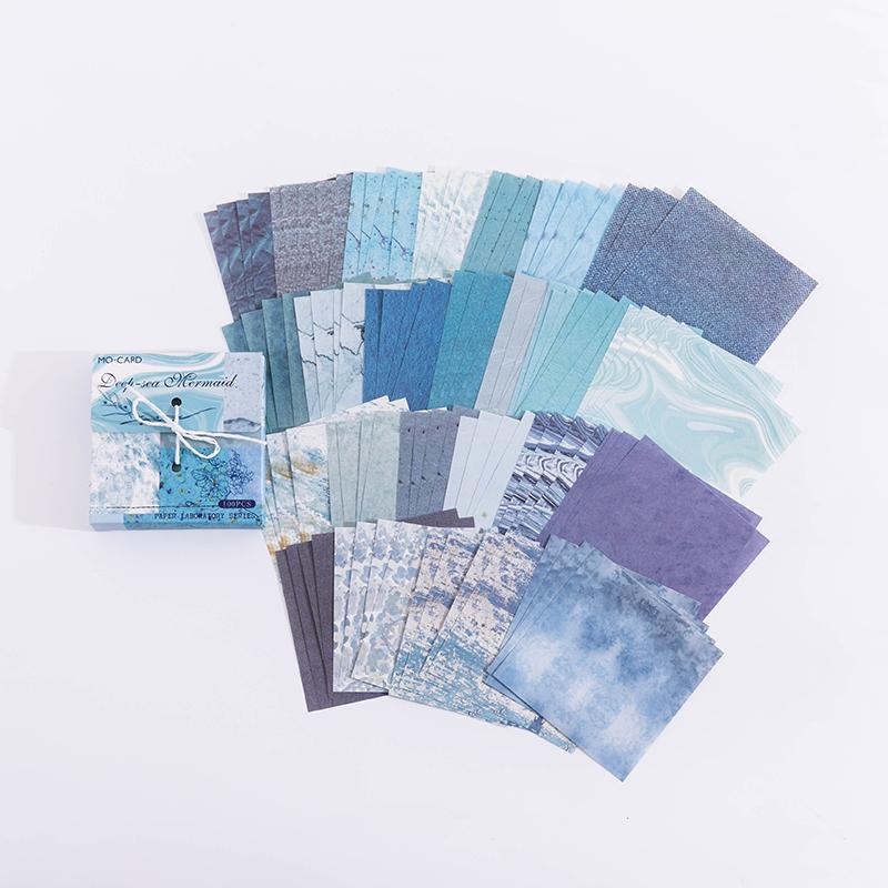 

100Pcs Colorful Square Materials Paper Decor Junk Journal Planner Collage Stationery DIY Scrapbooking Craft