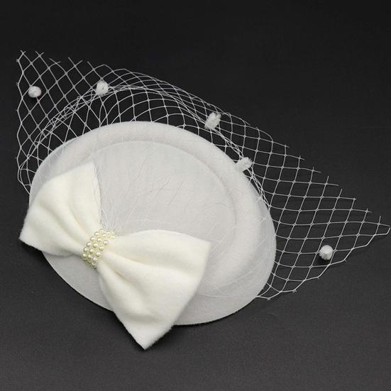 Fascinators Hat for Women Ladies 20s 50s Vintage Pillbox Hat Bridal Wedding Cocktail Tea Party Headwear with Veil