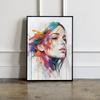 Plakat portret farba abstrakcja
