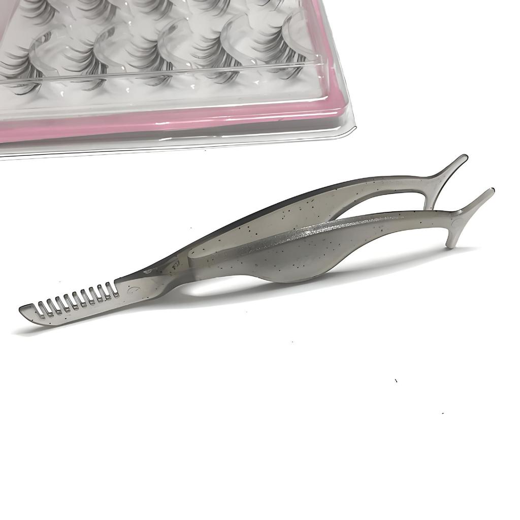 Anti-Static Plastic Eyelash & Eyebrow Tweezers - Seahorse Clip Lash Extension Tool