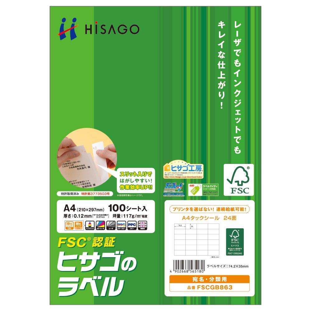 Наклейки Hisago A4 для снастей, 24 листа, FSCGB863