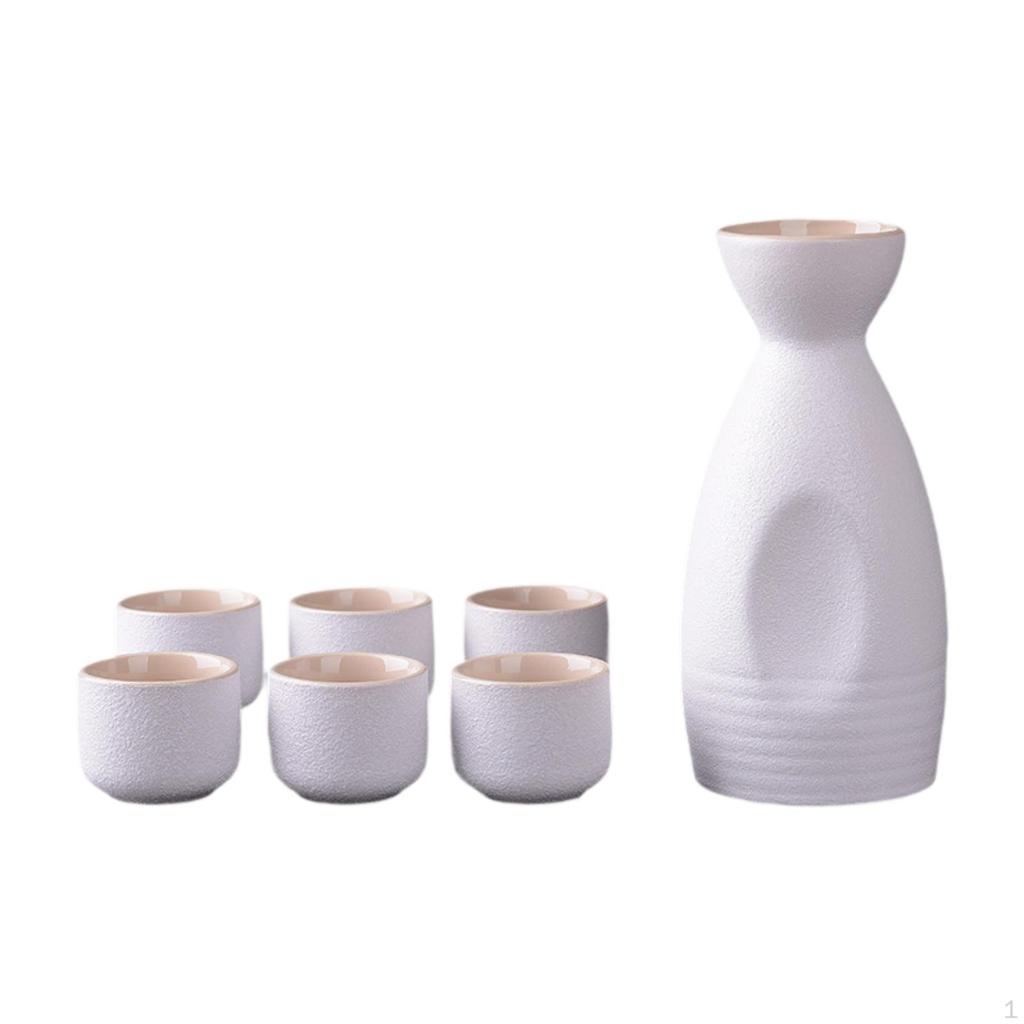 Ceramic Sake Pot and Cups Creative Crafts Drinkware for Home Office Cupboard Cabinet Decor