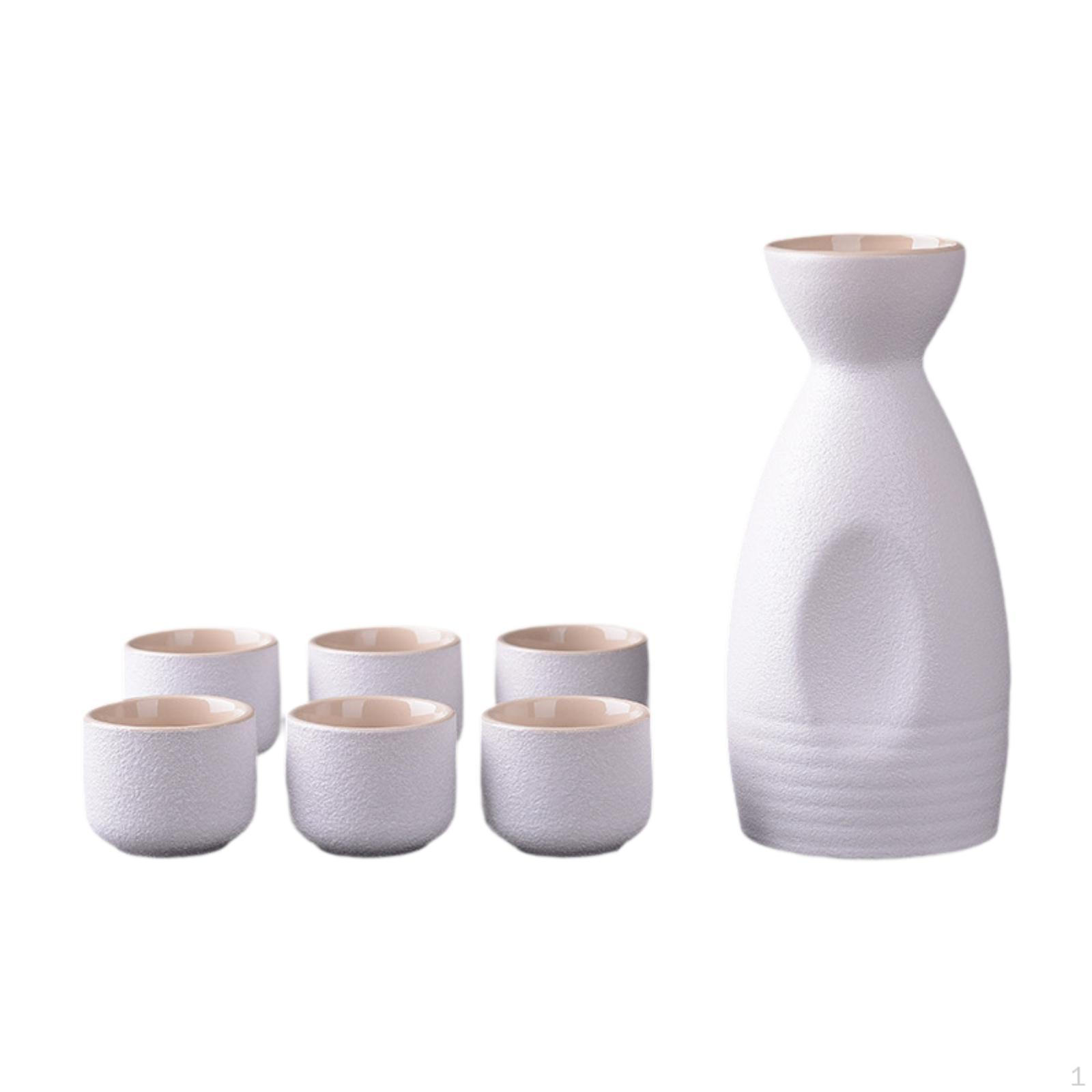

Ceramic Sake Pot and Cups Creative Crafts Drinkware for Home Office Cupboard Cabinet Decor A