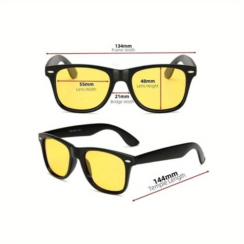 1/2 шт. большие квадратные ночные очки мужские спортивные очки ночного видения унисекс — фото 7