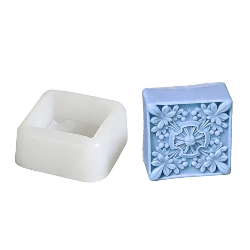 Retro Designs Silicone Soap Mould for Handmade Craft with Artistic Pattern Easy Releases and Dishwasher Safe