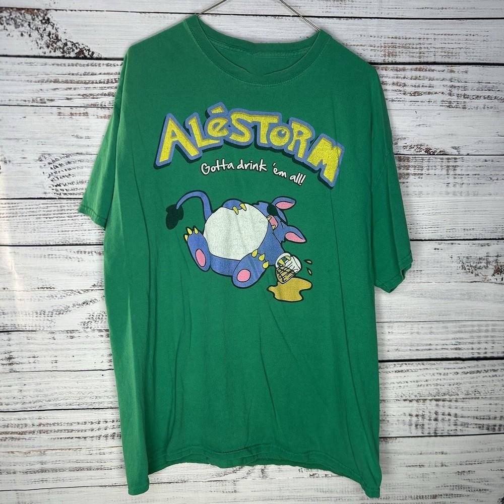 Vtg Alestorm  Gotta Drink Em All  2012 Unisex BO195 Unisex T-Shirt XXXL