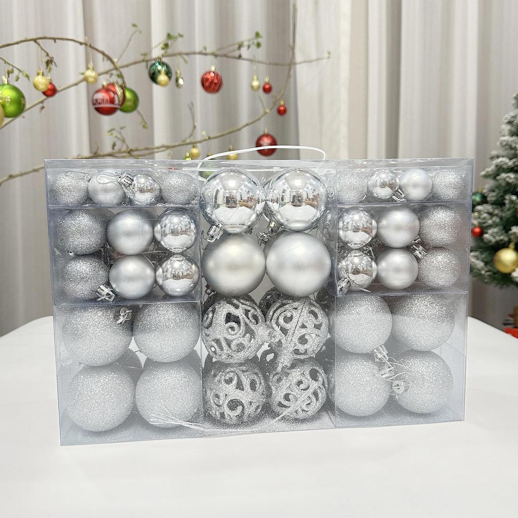 100-teilige farbige hohle Weihnachtsbaumkugeln (3-6 cm)