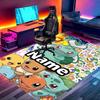 Custom Name Personalized Card Game Print Carpet, Versatile Home Decor Rug, for Playroom, Apartment, Balcony, Entryway, Hallway Gift