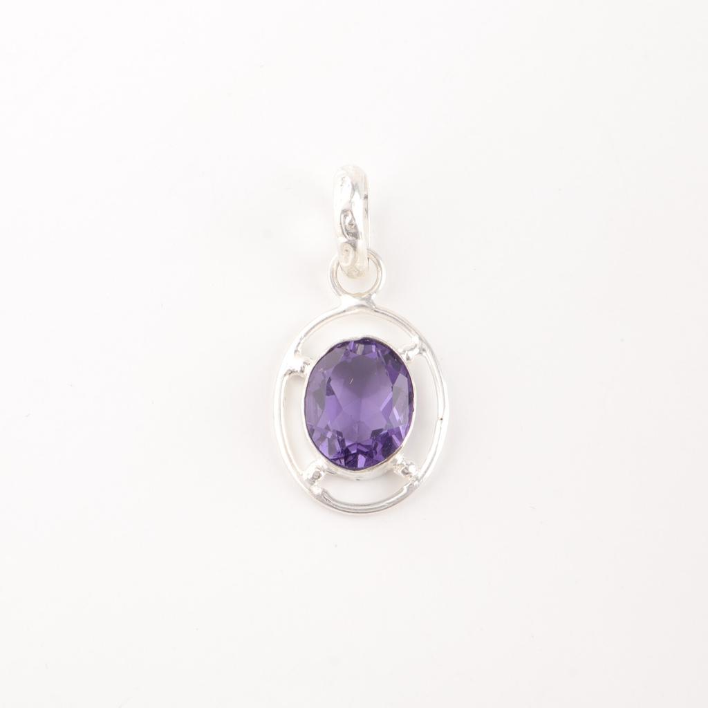 Natural Iolite Gemstone 925 Sterling Silver Jewelry Handmade Pendant For Women PP-6-8