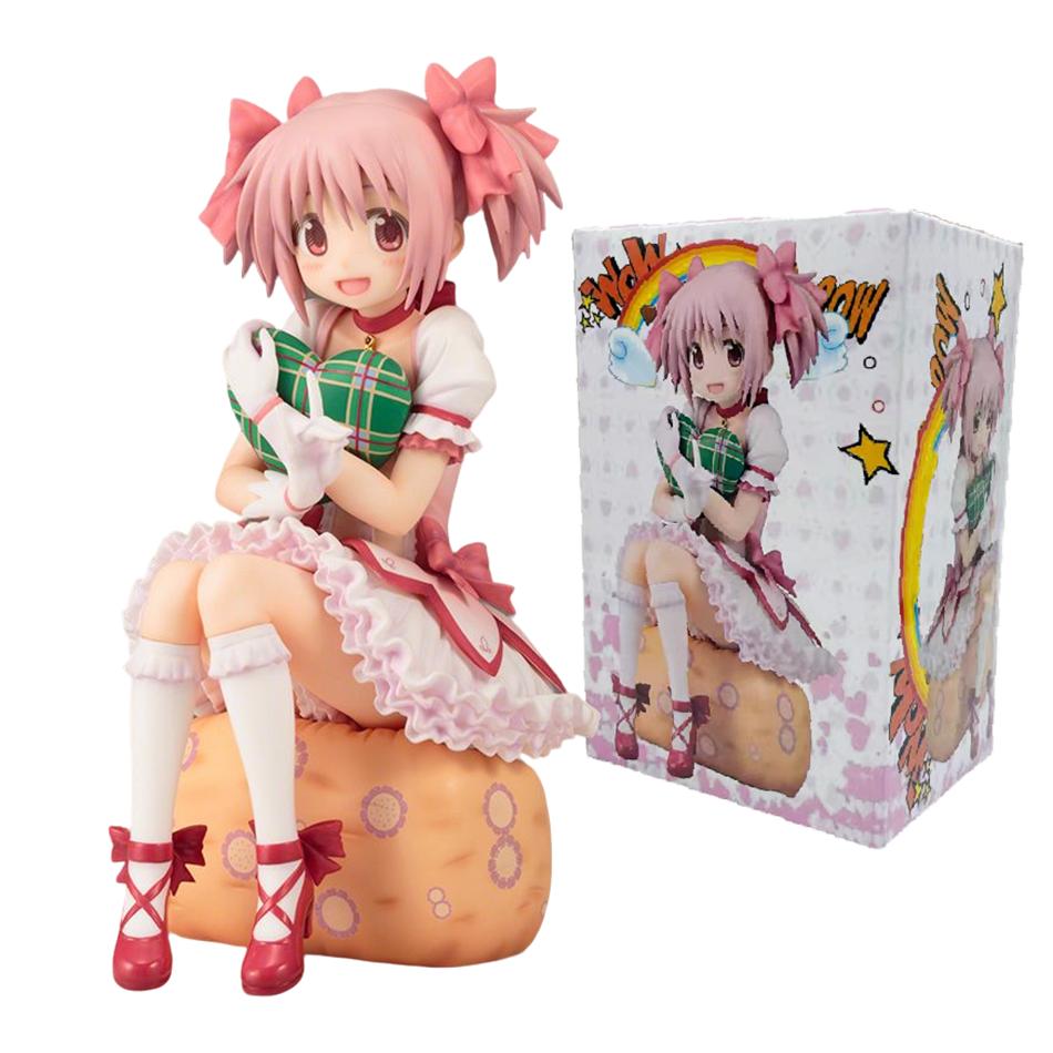Original Madoka Kaname Action Figure Toy Anime Valentine's Day Collection Puella Magi Madoka Magica Magic Girl PVC Anime Doll