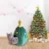 Christmas Tree Pet Bed Soft Plush Cats Cave House Nonslip and Warm For Small Dogs Cats Indoor Festival Theme Pet Shelter