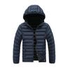 Men's Versatile Windproof Ribbed Cotton Jacket with Detachable Hood and Fleece Lining