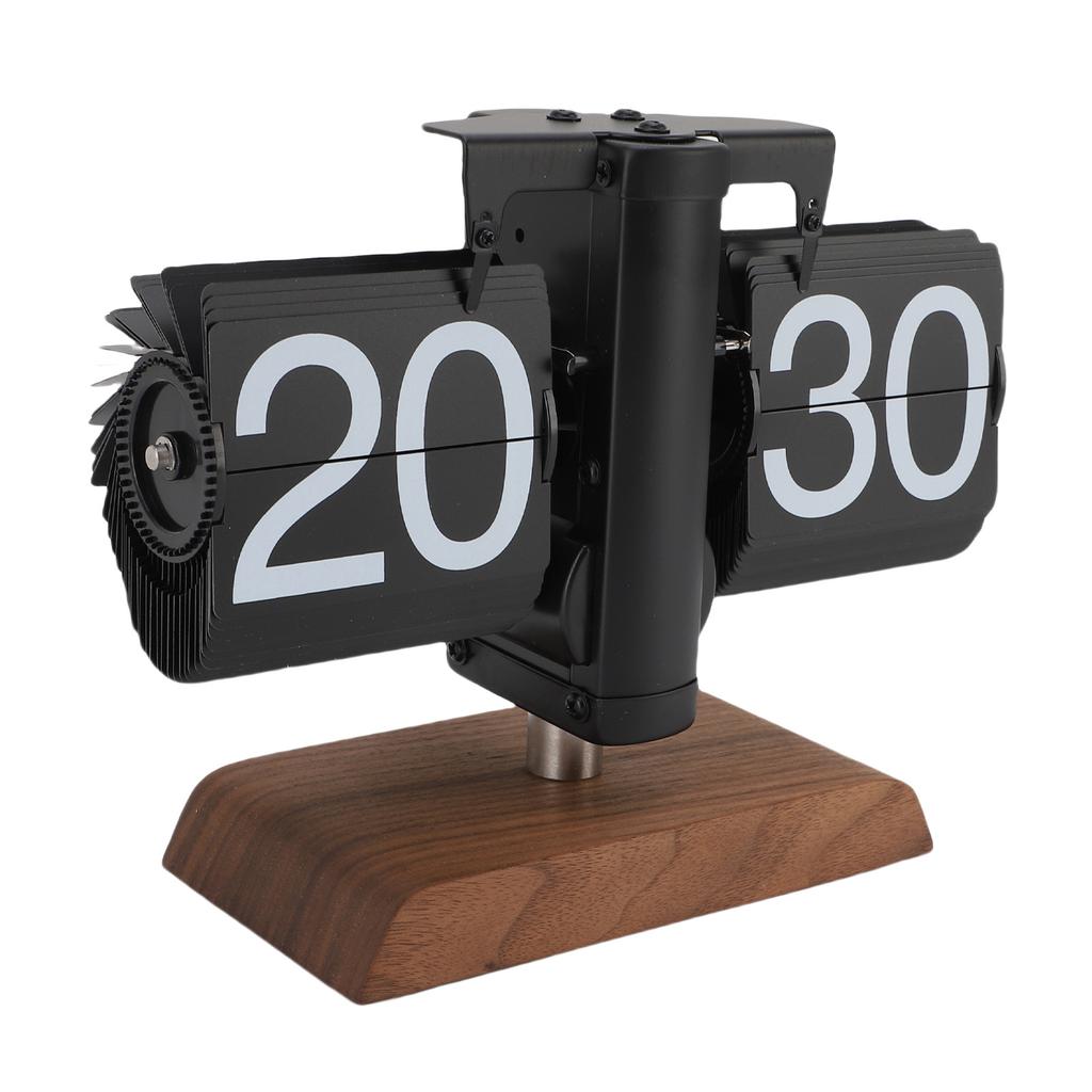 Retro Digital Flip Down Clock Mechanical Battery Powered Flip Desk Clock for Home Office Decor 24