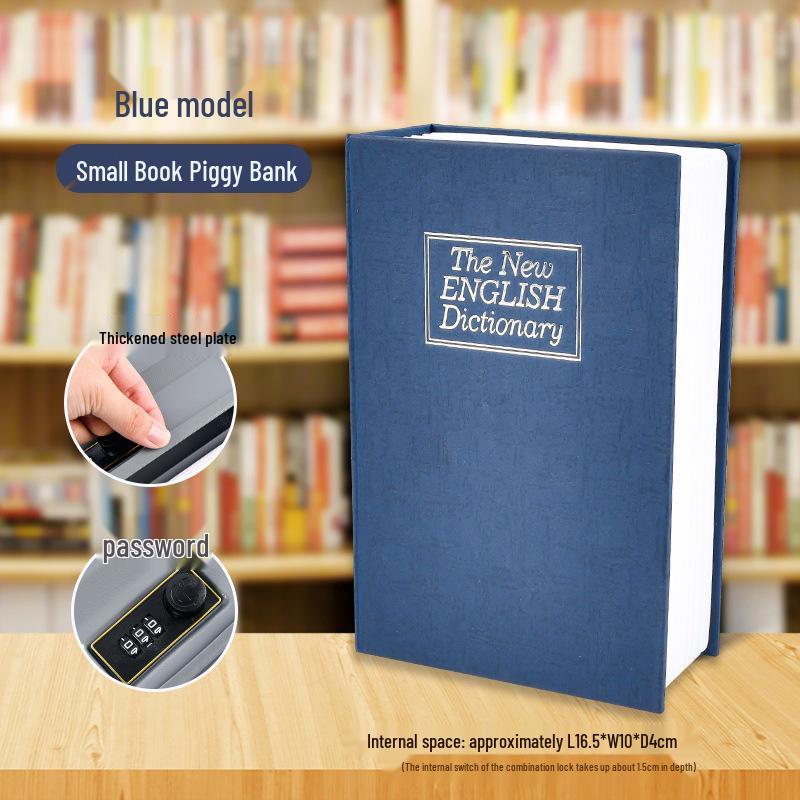 Creative Iron Book Safe: Password Protected Money Storage Box for Home or Office.